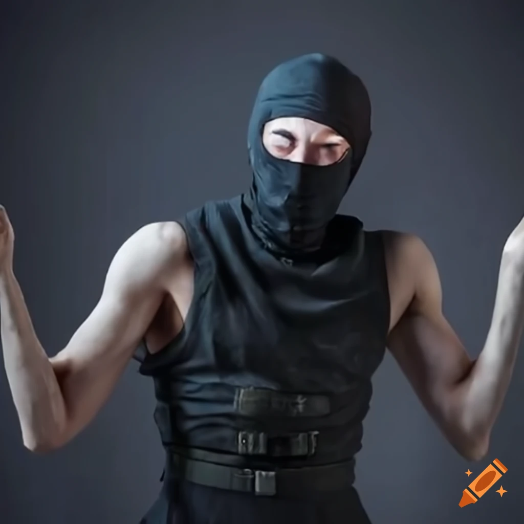 image of a creepy male ghost ninja warrior