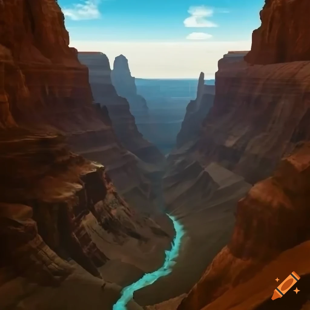 trekking through a canyon landscape