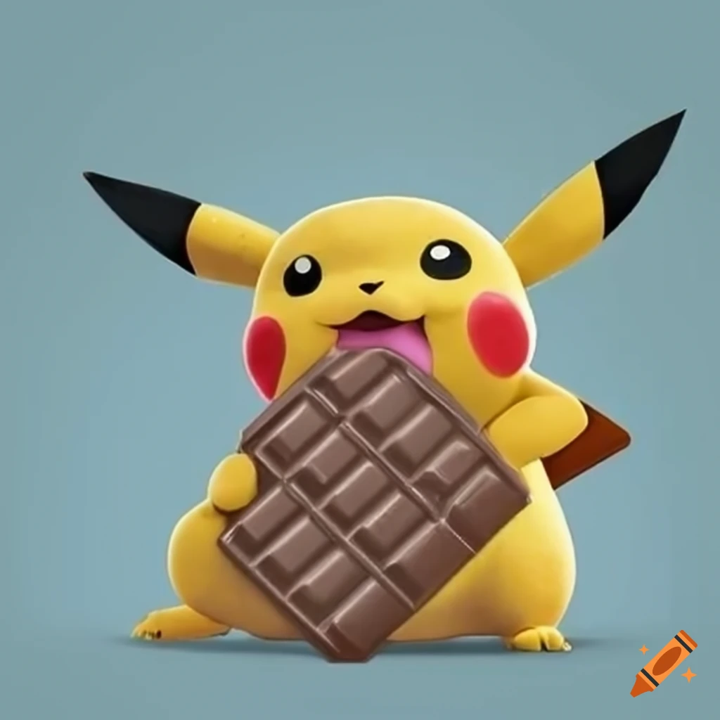 Pikachu Enjoying A Chocolate Bar On Craiyon pikachu-enjoying-a-chocolate-bar-on-craiyon