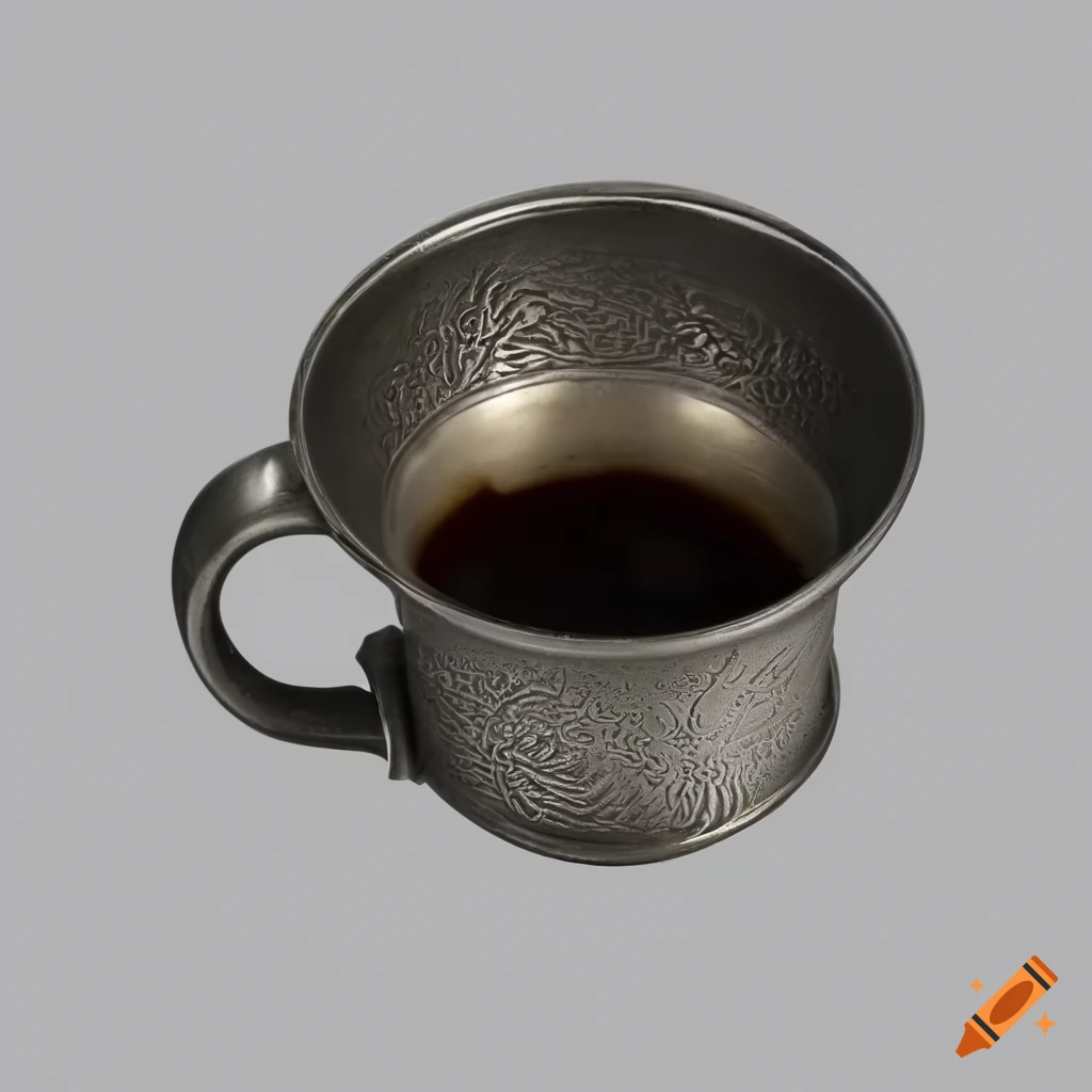 artistic coffee mug with intricate decorations