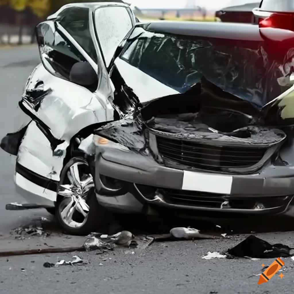 image of a car collision