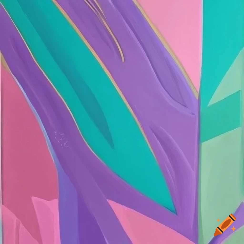 Abstract art deco painting in pastel colours on Craiyon