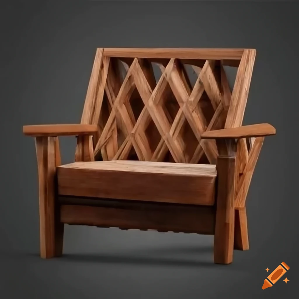 3/4 angled picture of a high-quality realistic geometric Filipino furniture