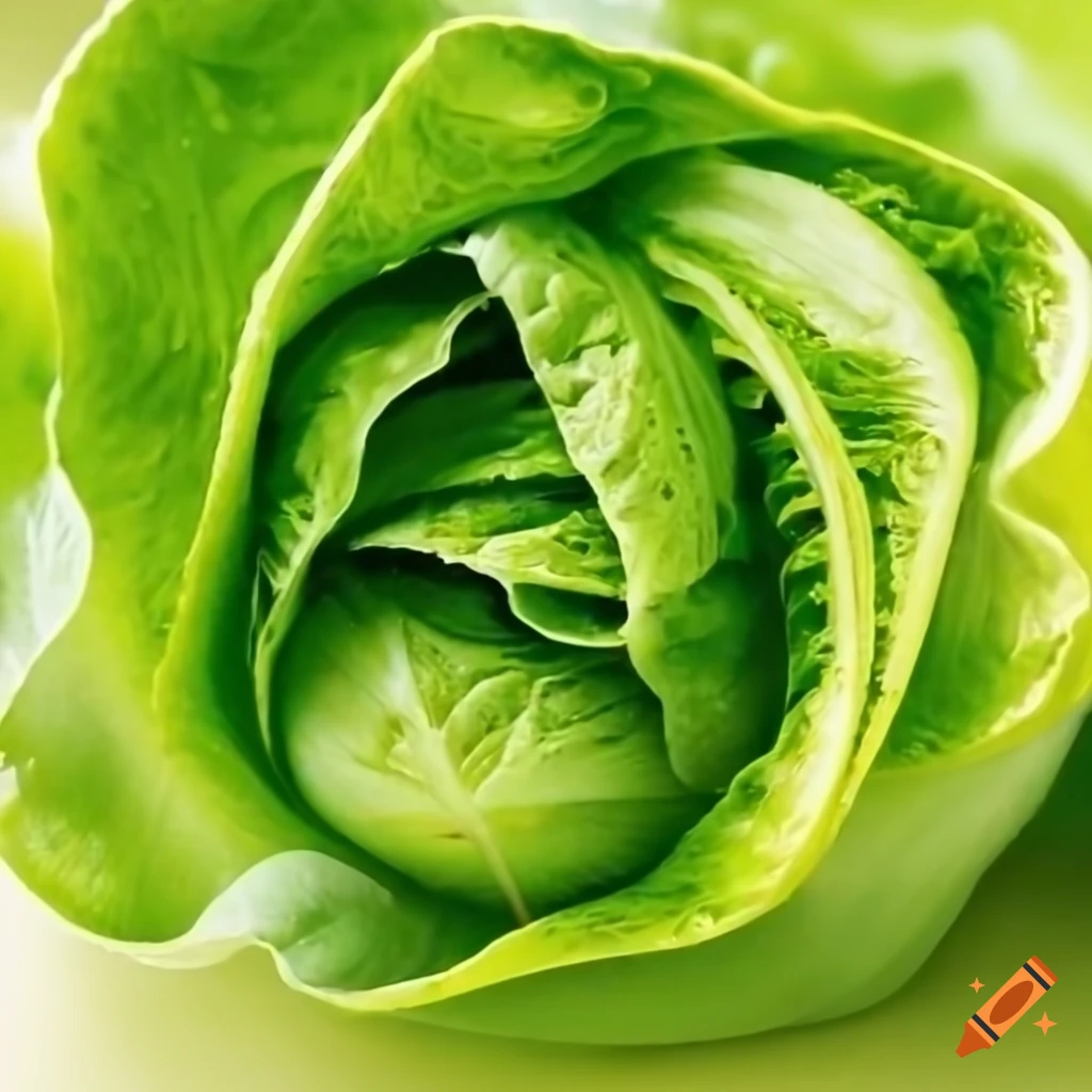 Fresh lettuce leaves on Craiyon