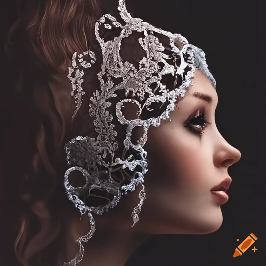 Lace fabric pattern on Craiyon