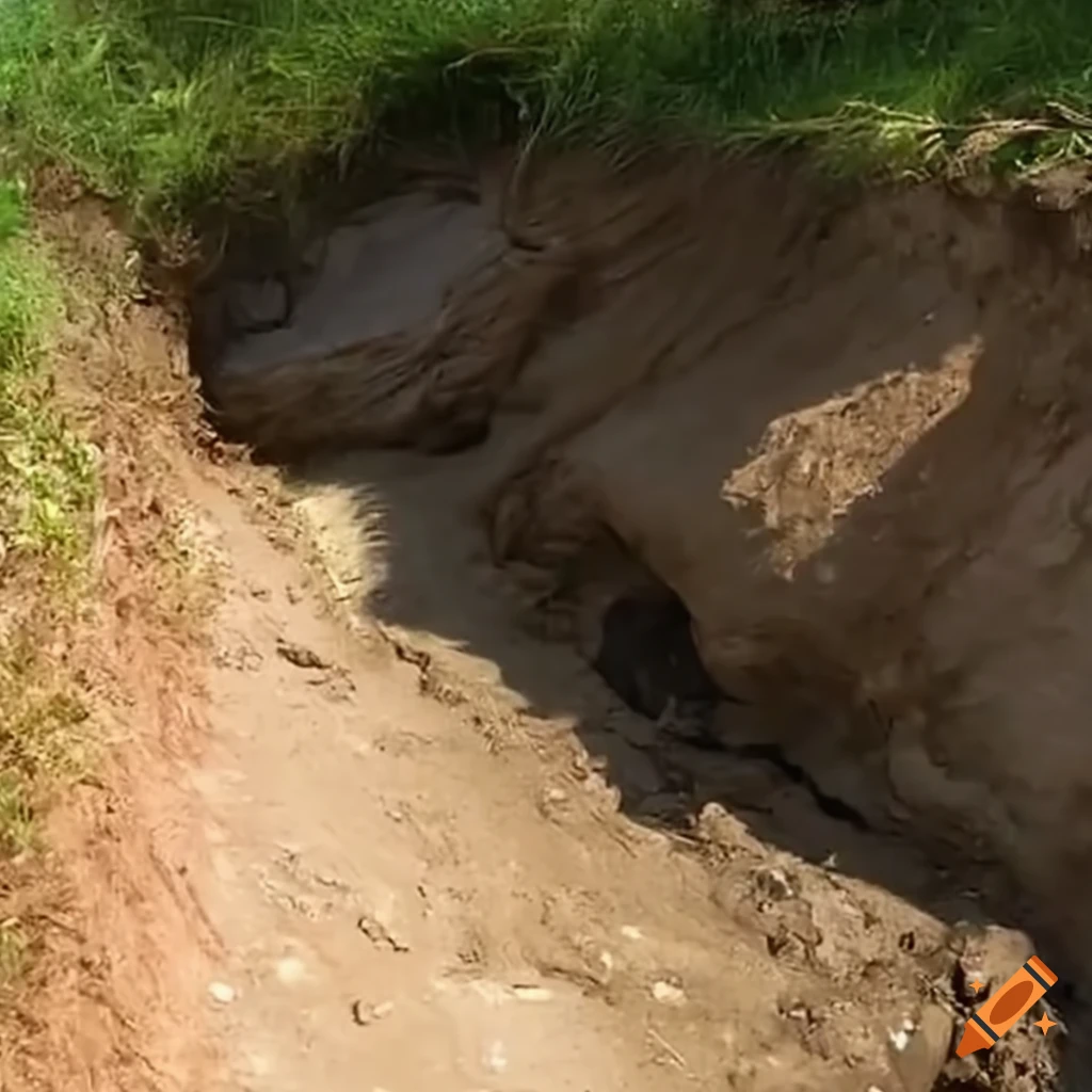young girl digging a ditch