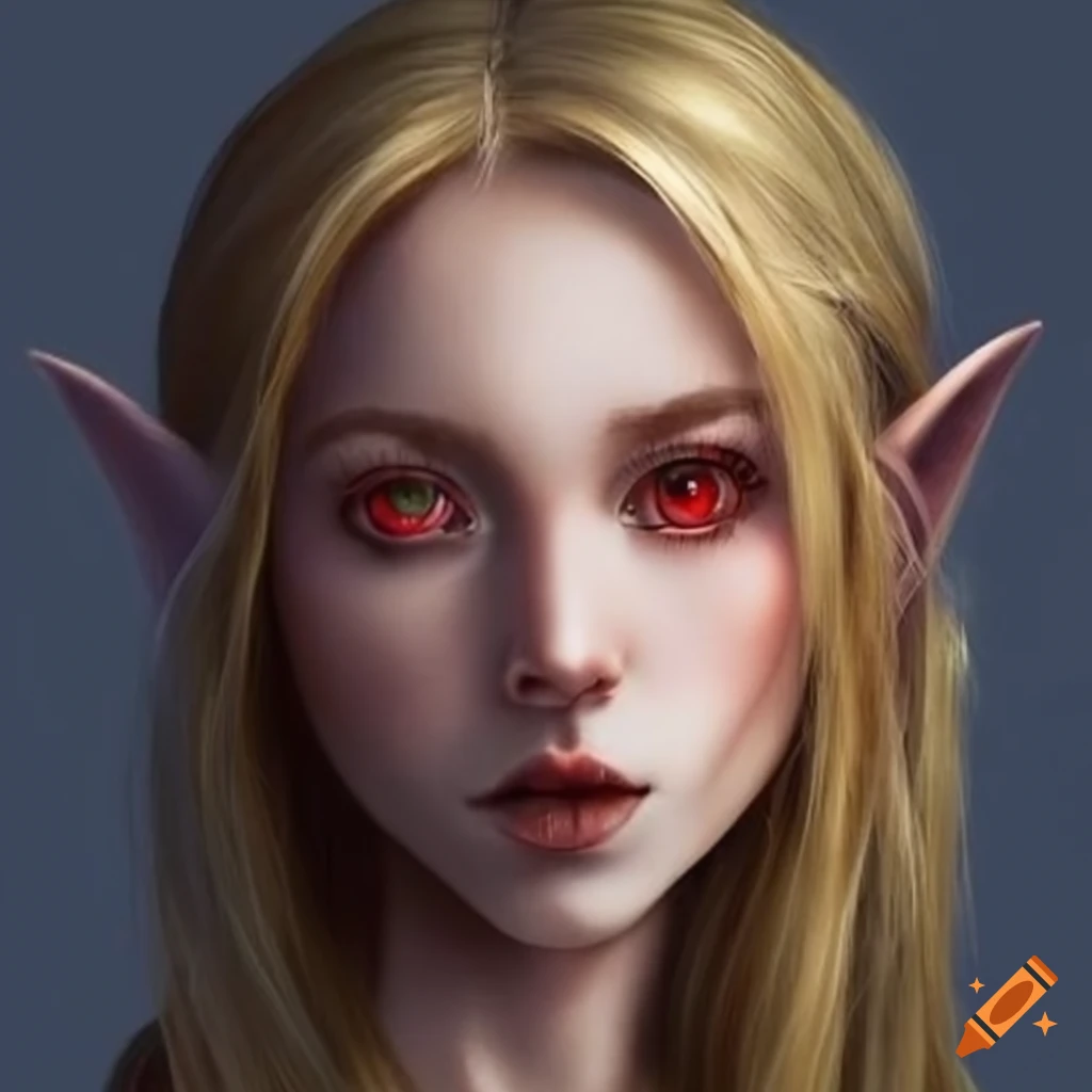 Photo Of A Young Elf With Red Eyes And Blonde Hair On Craiyon Photo Of A Young Elf With Red Eyes And Blonde Hair On Craiyon
