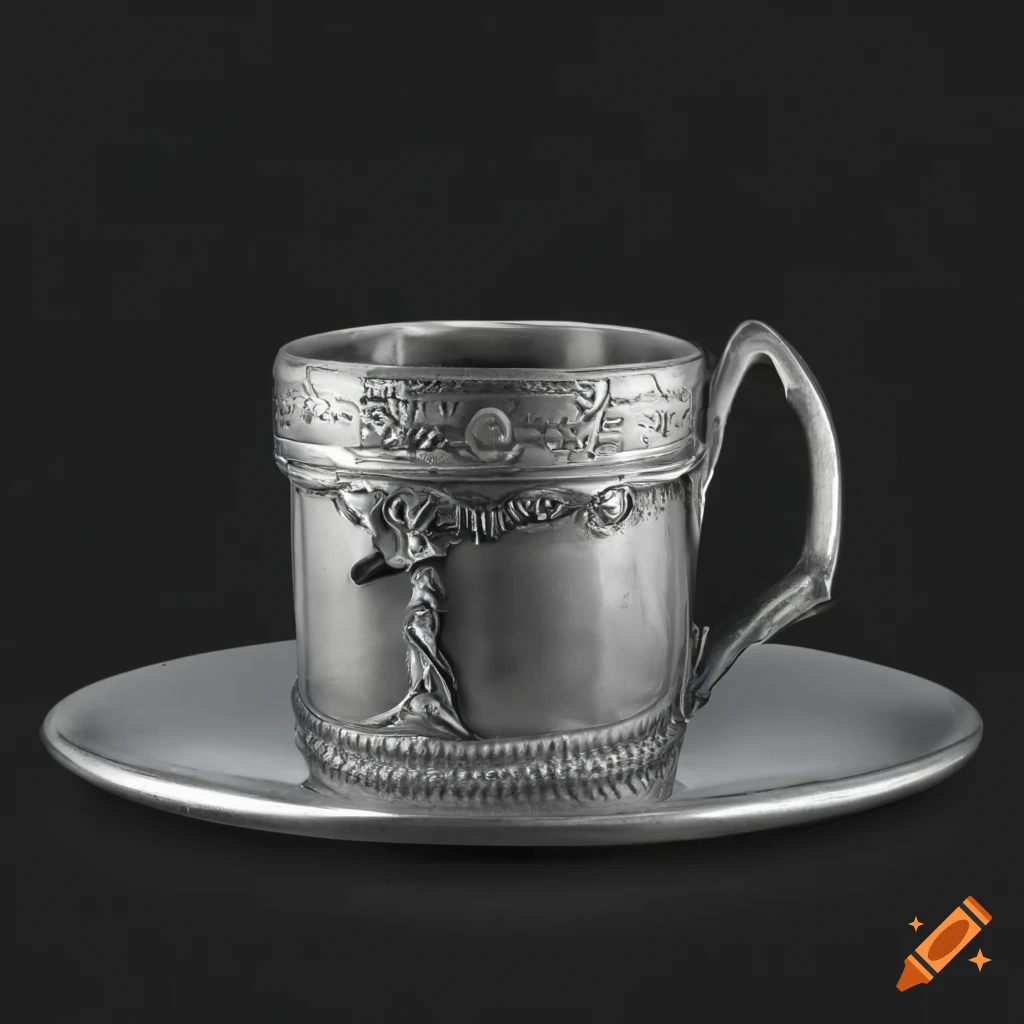 coffee mug with HR Giger inspired decorations