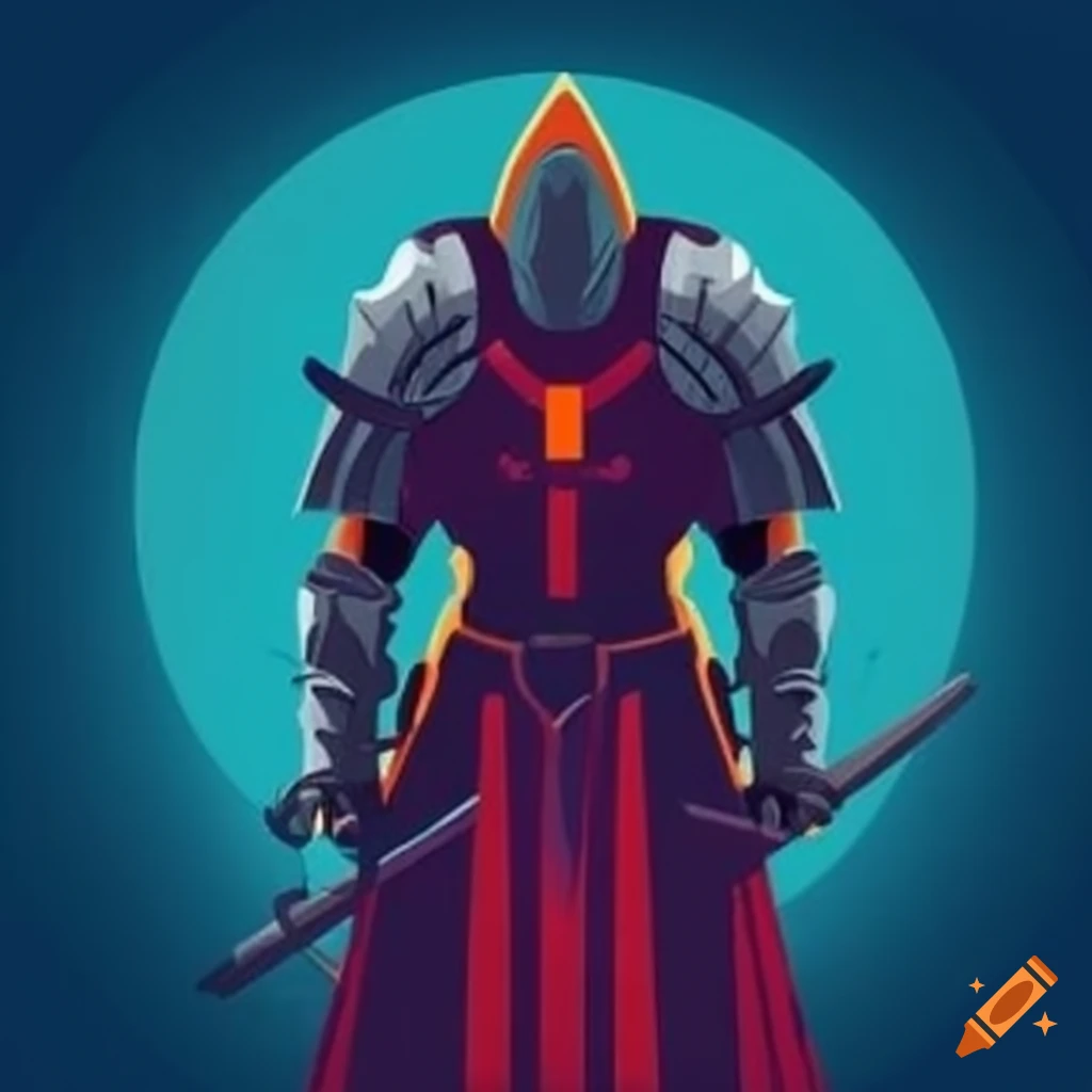 Illustration of a raven knight
