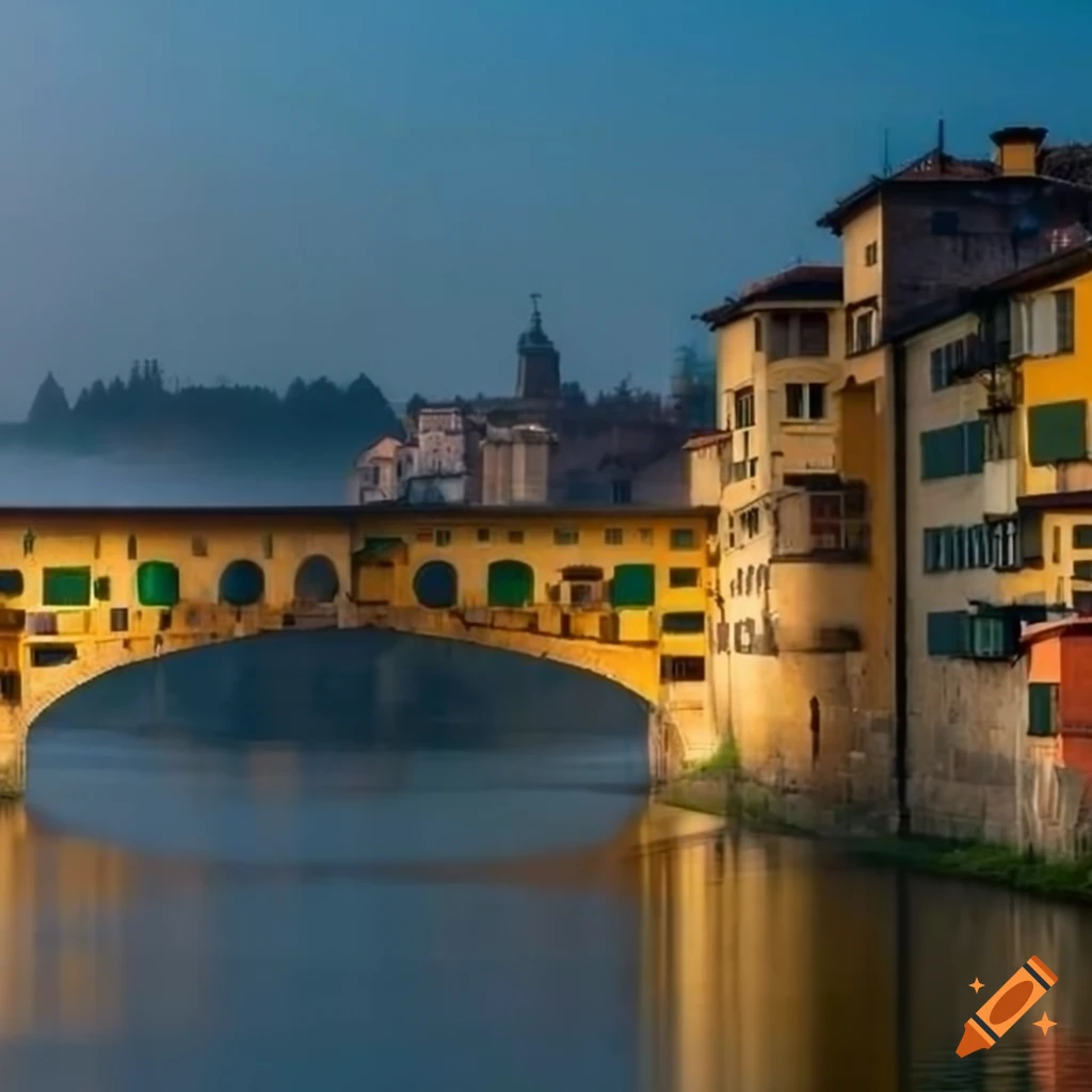 captivating photo of an old misty bridge