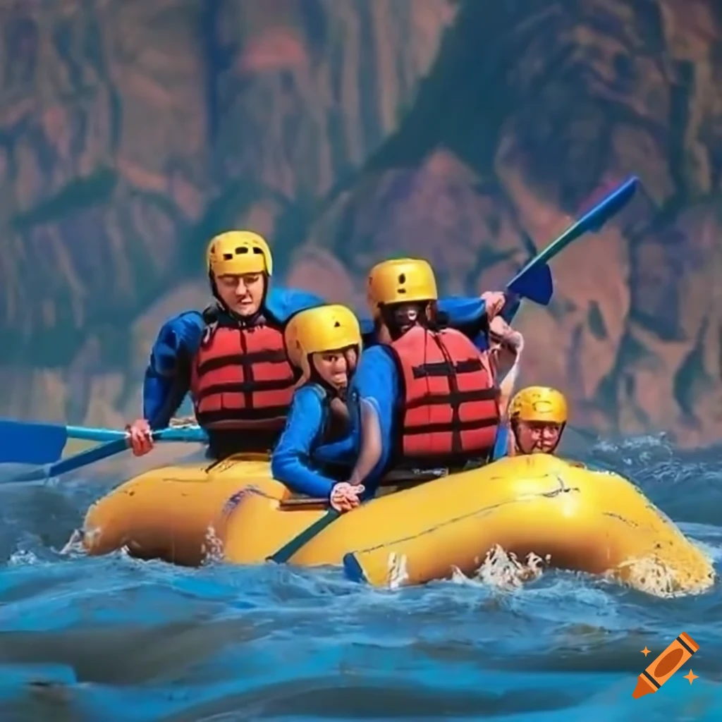 Image of rafting uphill
