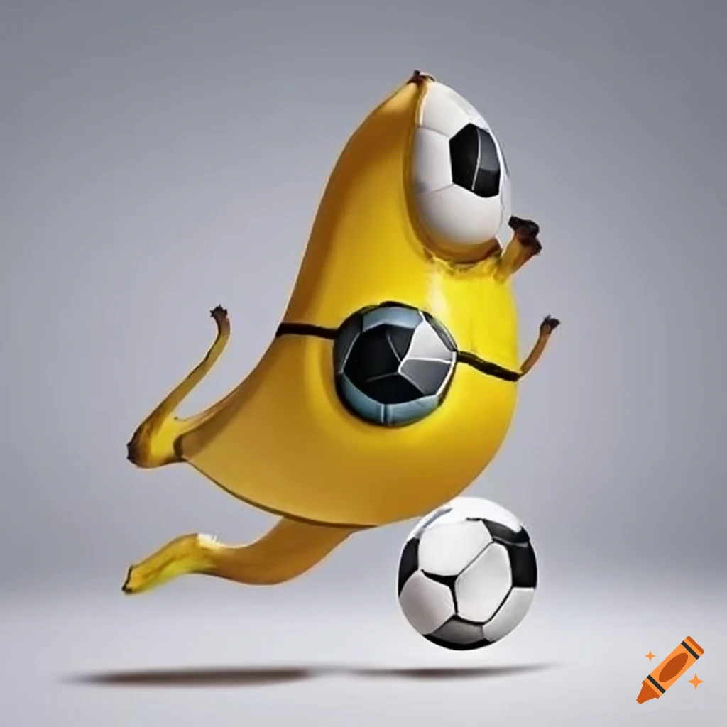 Bananas playing soccer on Craiyon