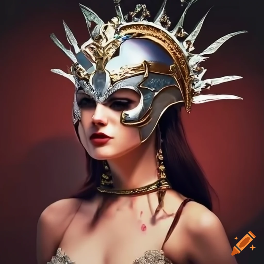 extravagant helmet for a warrior queen
