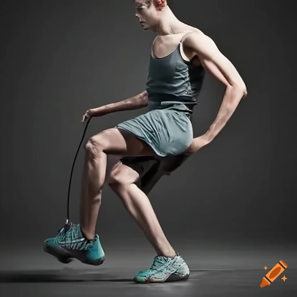 Athlete using resistance bands for exercise