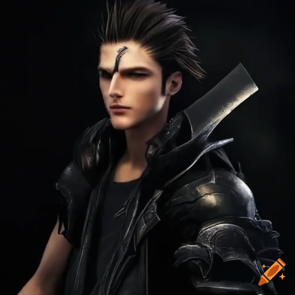 Cosplay of jacob elordi as zack fair from final fantasy 7 on Craiyon