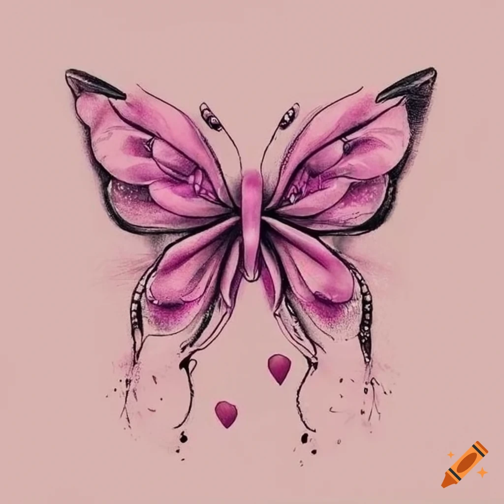 Butterfly painting with digital color edits (original is monochromatic pink).  #butterfly #butterflypainting #lauralynneart #art #artist | Instagram