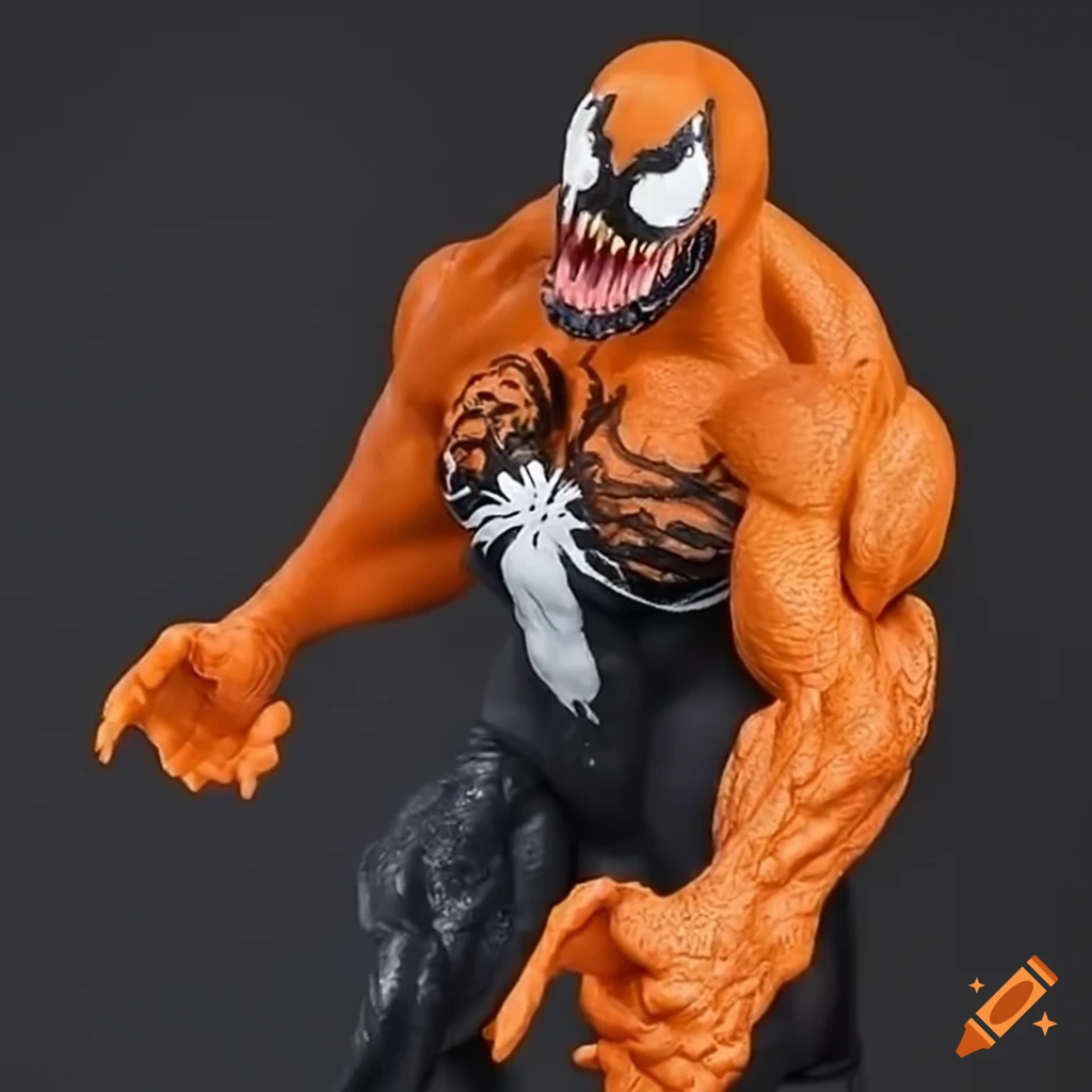 Venom In Orange And Black Colors On Craiyon 