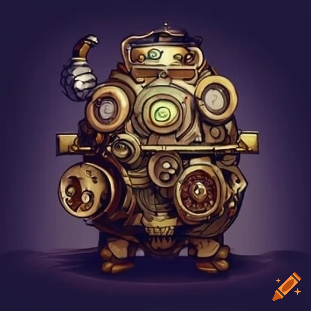 steampunk turtle-shaped machinery