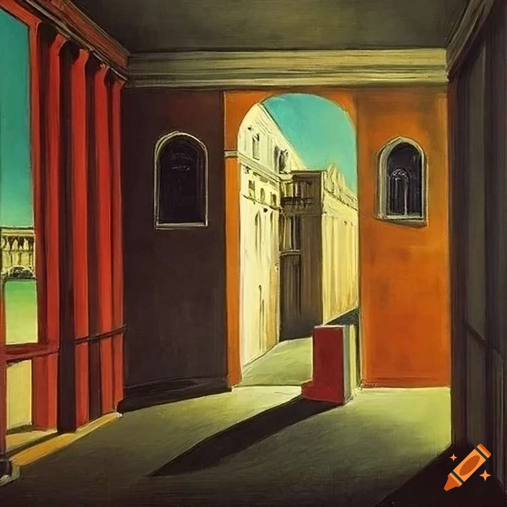 Interior of the university of cambridge by giorgio de chirico on craiyon