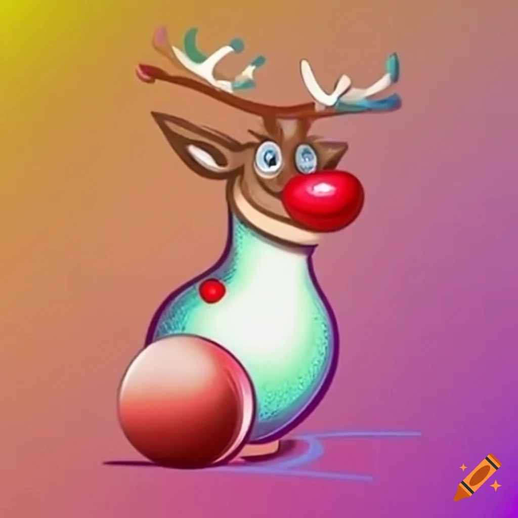 funny image of a reindeer bowling