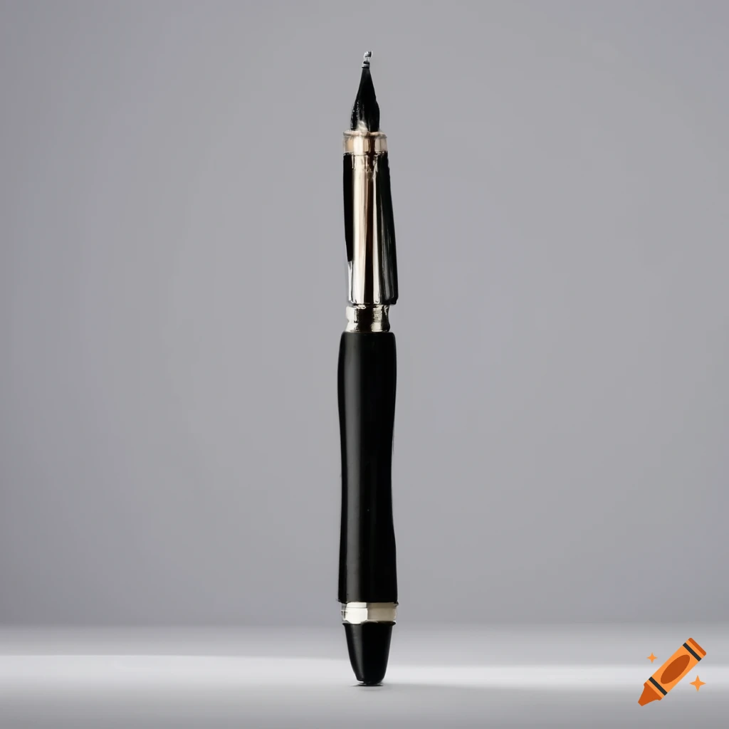 Closeup of a pen with dry ink on Craiyon