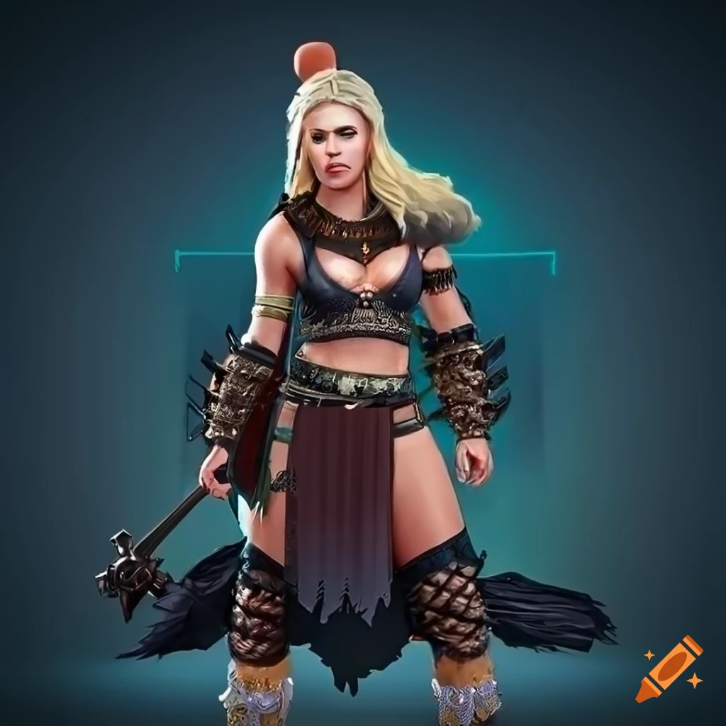 Viking Warrior Costume Large / Black/Beige