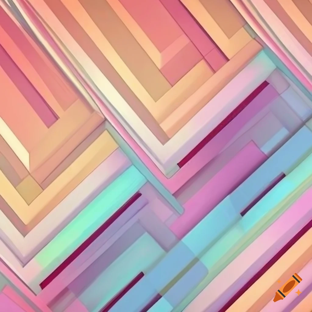 abstract art deco design in pastel colors