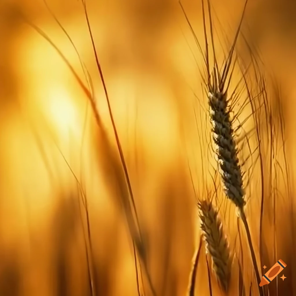 golden wheat field glowing in sunlight