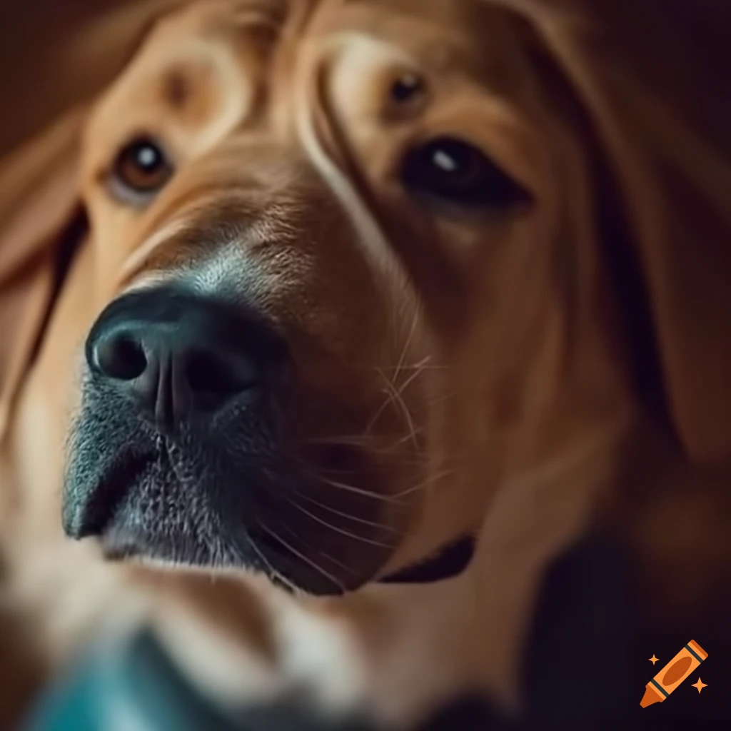 close-up of a dog
