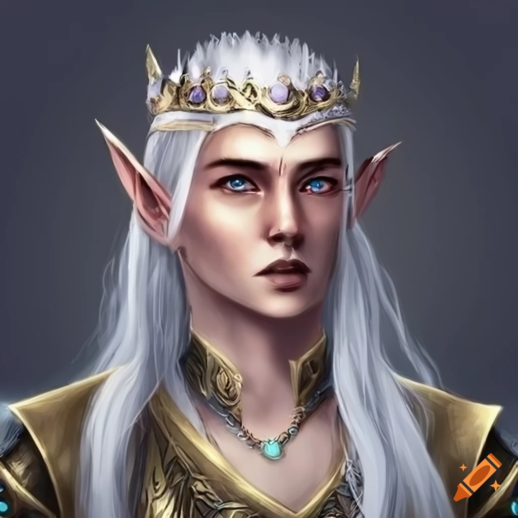 realistic depiction of an elven king