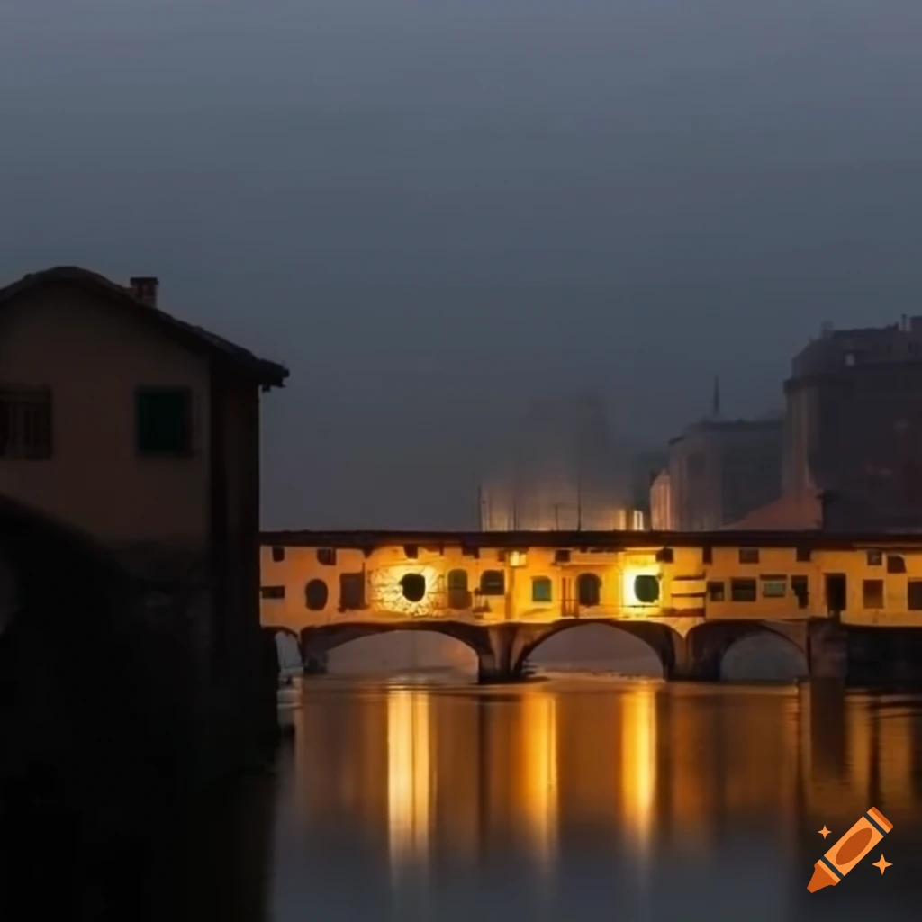 captivating photo of an old misty bridge