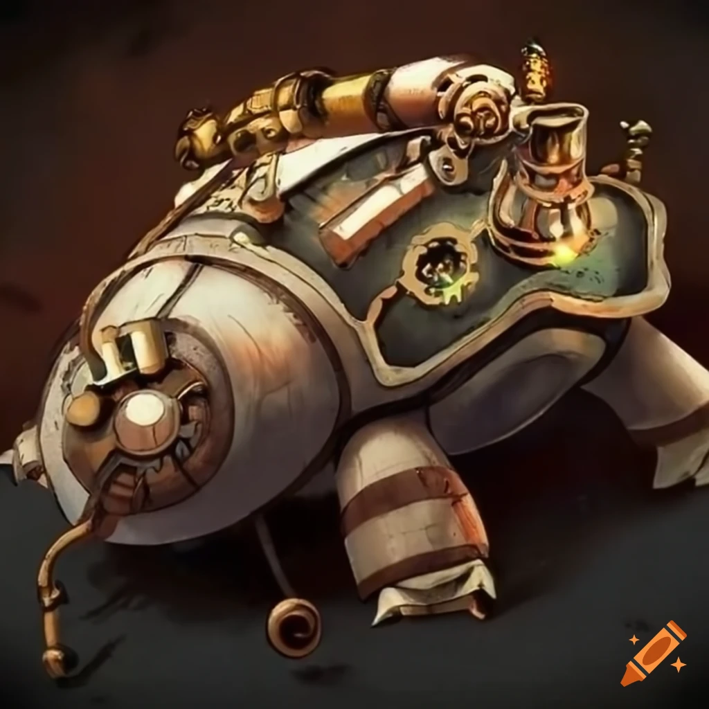 steampunk turtle-shaped machinery