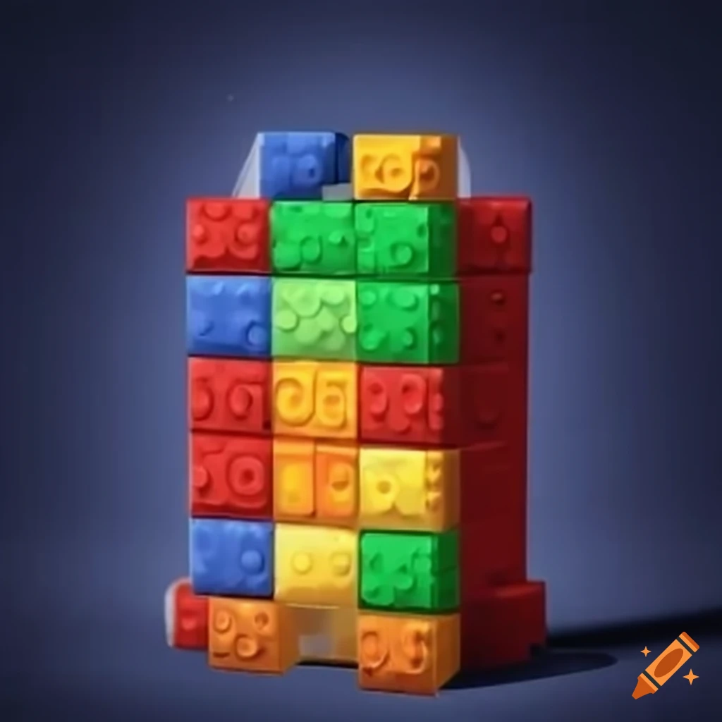 Screenshot of a blockbuilding adventure game on Craiyon