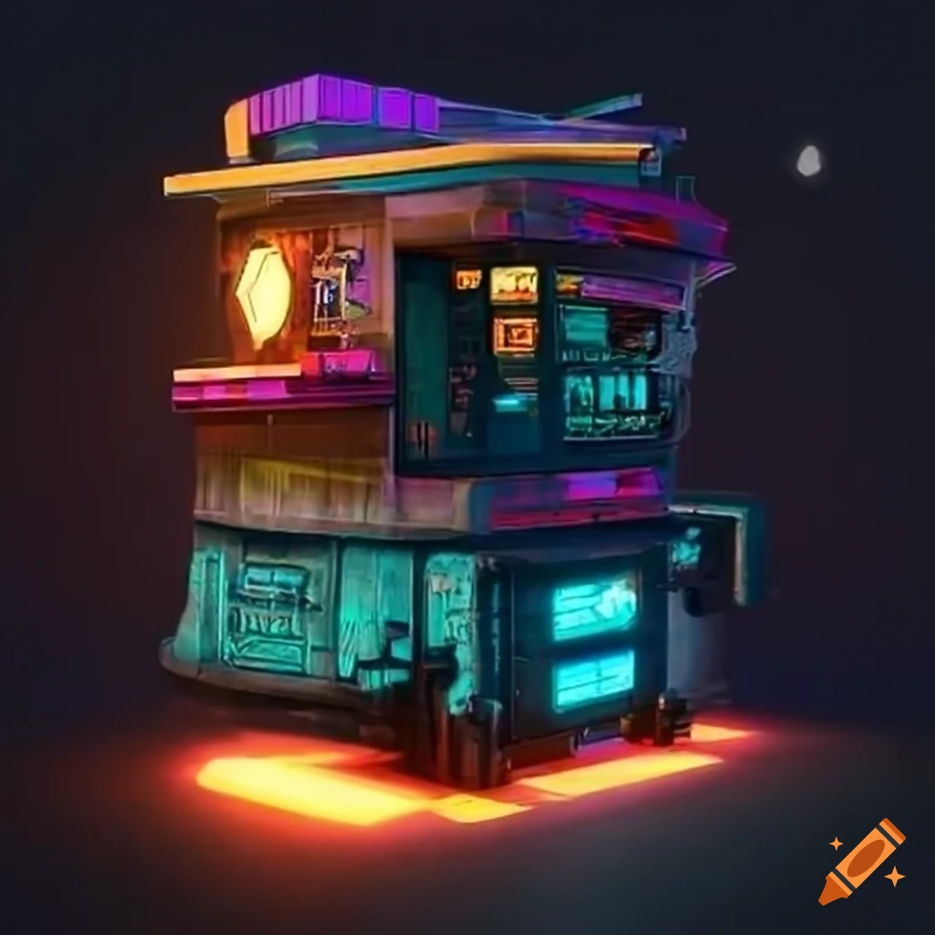 cyberpunk foodtruck model