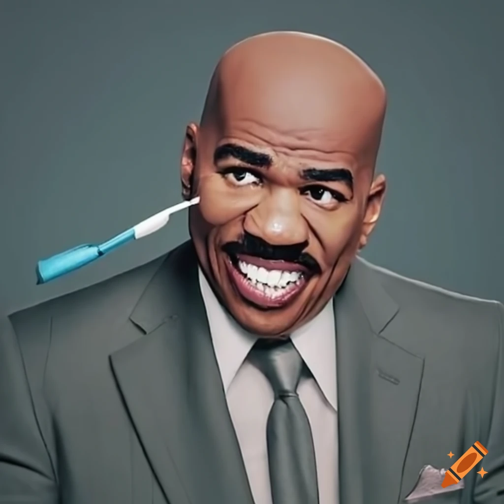 Steve harvey during his daily routine on Craiyon