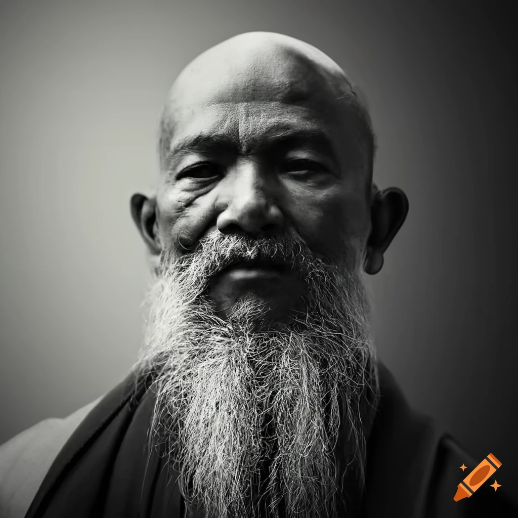 portrait of a bearded oriental monk