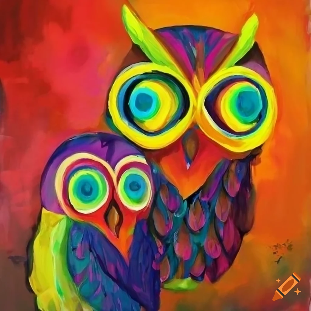Colorful Painting Of An Owl Family On Craiyon colorful-painting-of-an-owl-family-on-craiyon