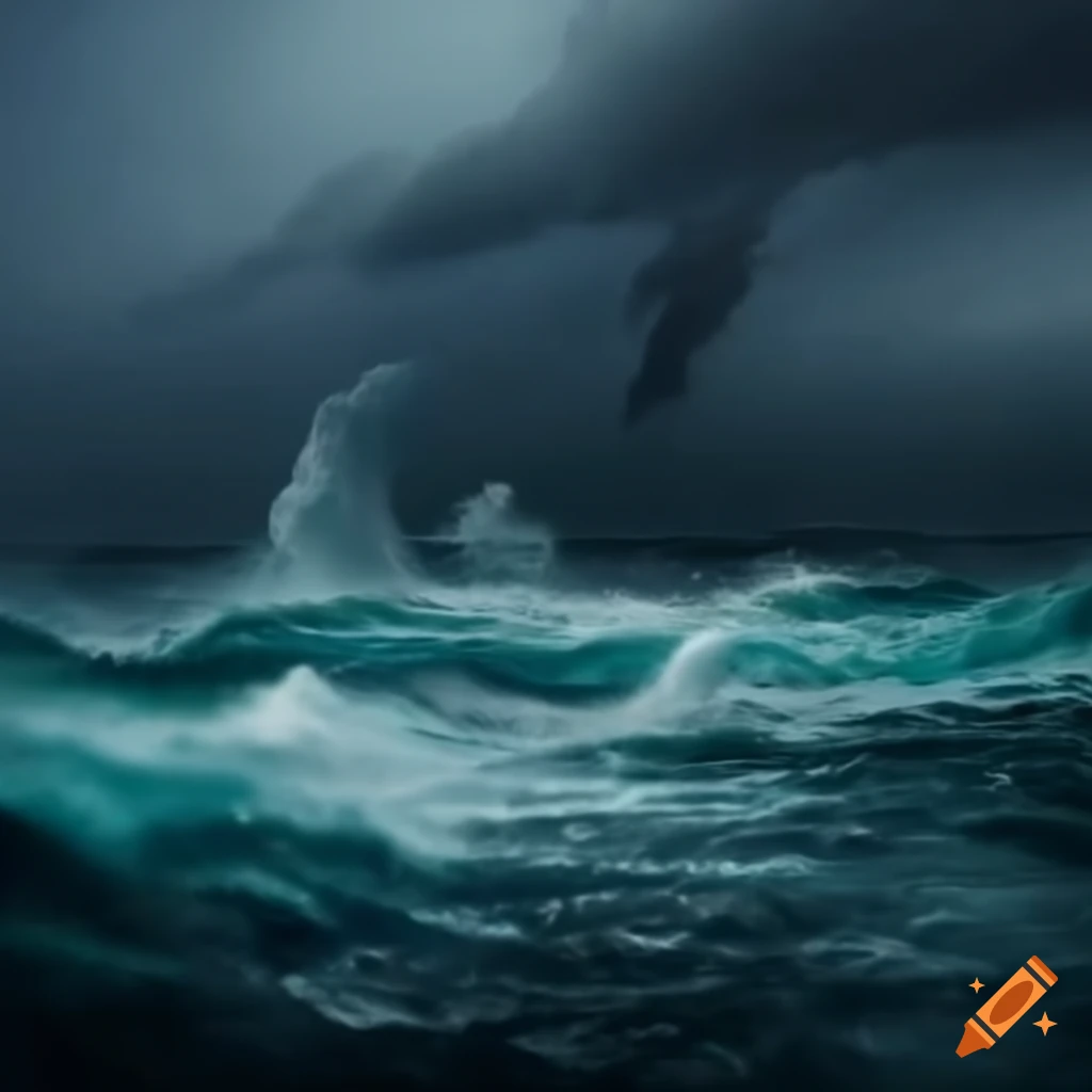 Powerful Storm At Sea On Craiyon