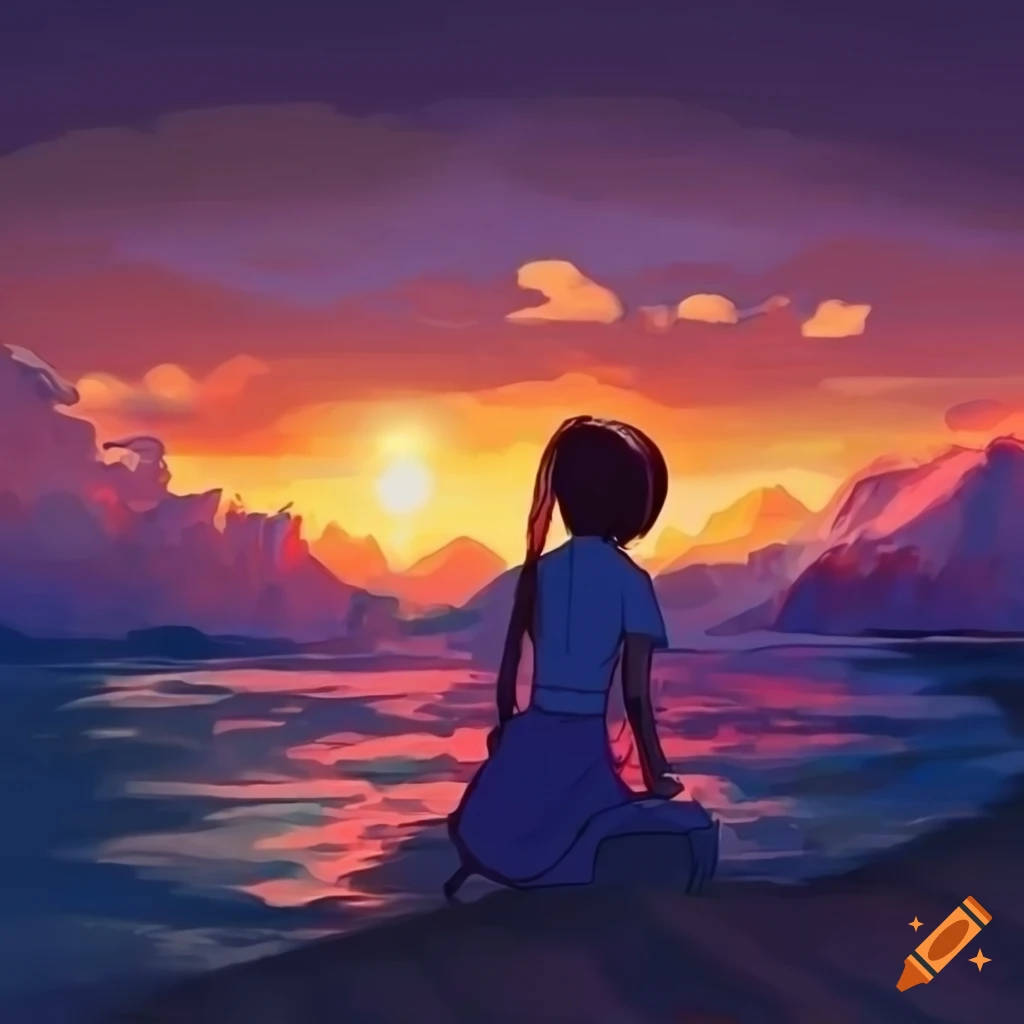 lofigirl style sunset artwork