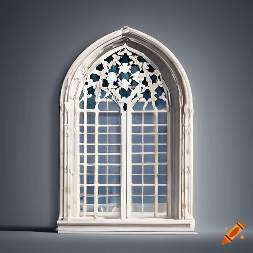 white Islamic window sculpture by Antonio Canova