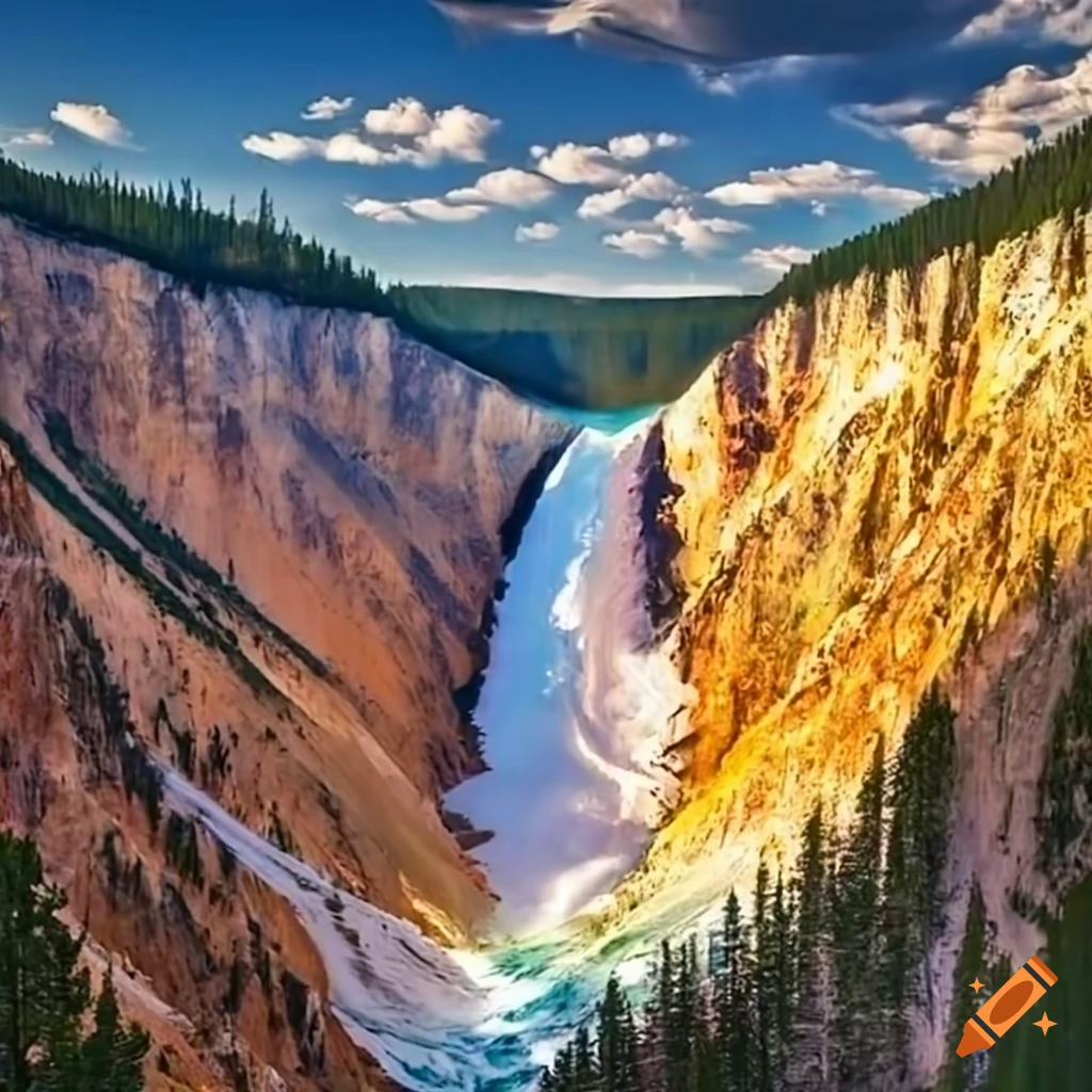stunning view of the Grand Canyon of the Yellowstone