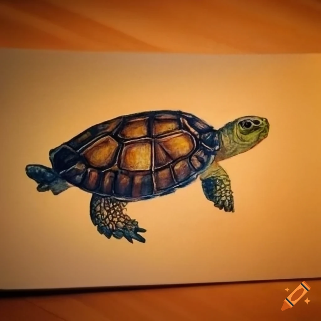 Galapagos tortoise scientific illustration art print Metal Print by Mesa  Studios | Society6