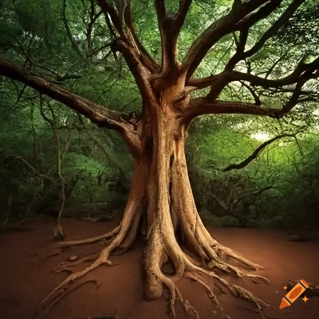 Sacred tree in an african forest