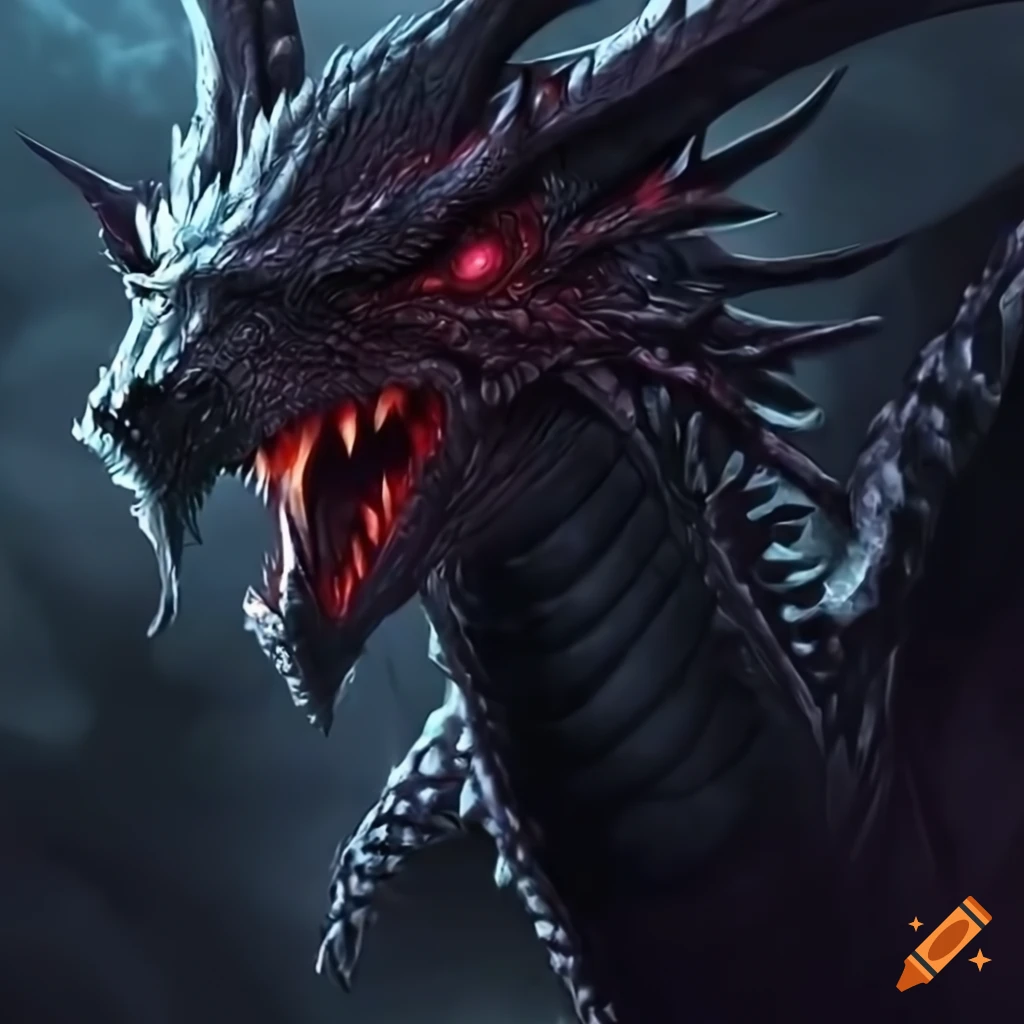 High Definition Image Of A Powerful Dark Dragon