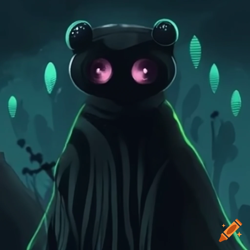 black frog blending into darkness