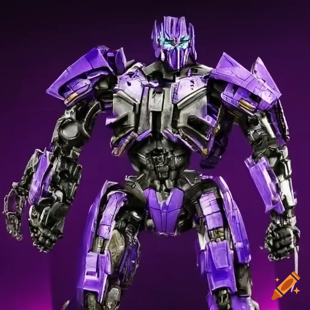 Realistic purple autobot from transformers on Craiyon