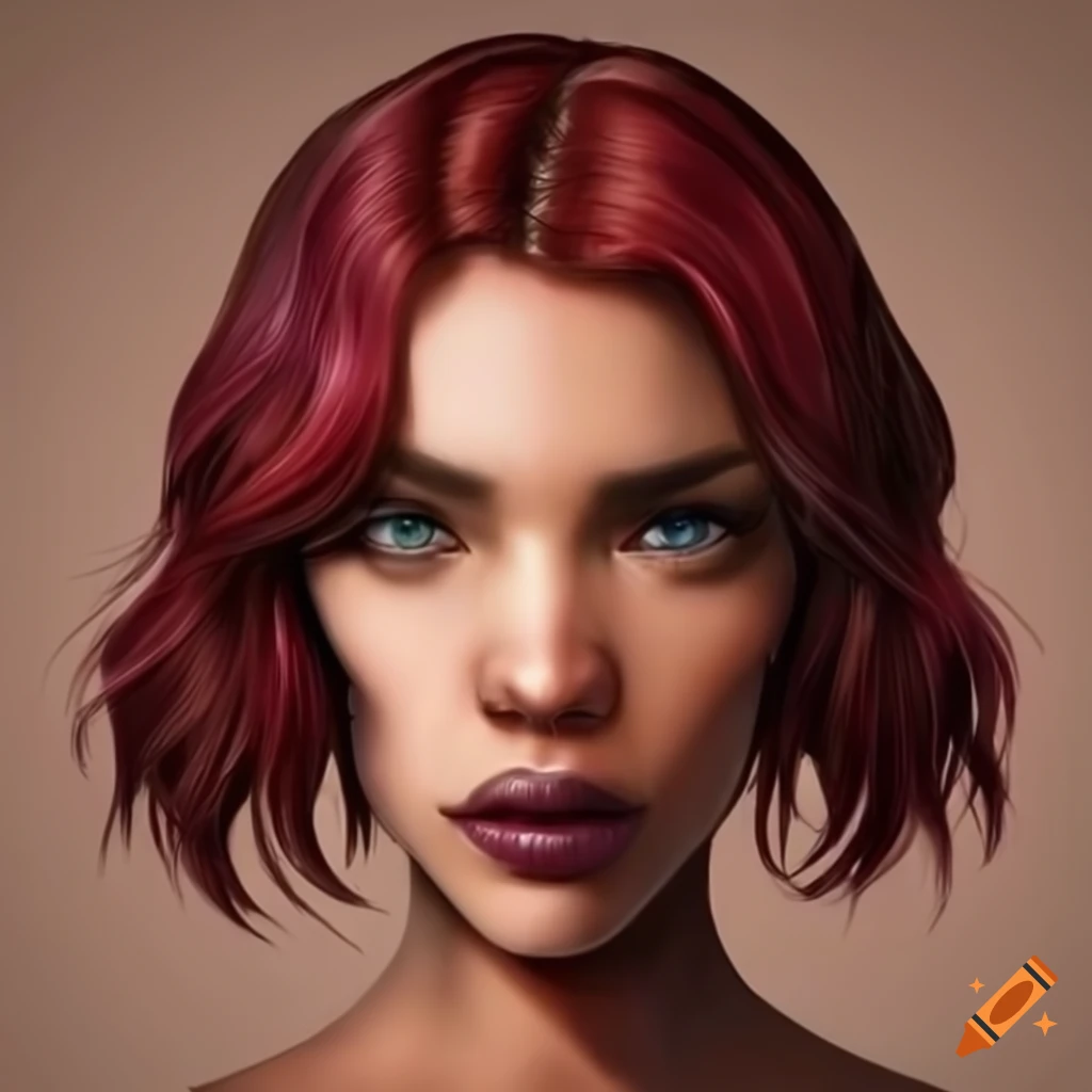 Artwork Of A Maroon Haired Alien Woman On Craiyon 3295