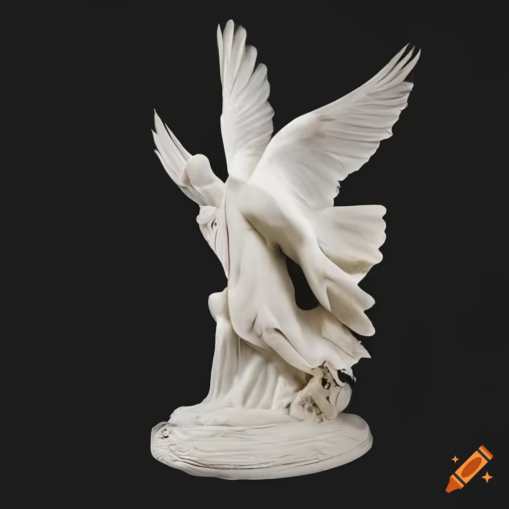 Sculpture of white doves by antonio canova on Craiyon