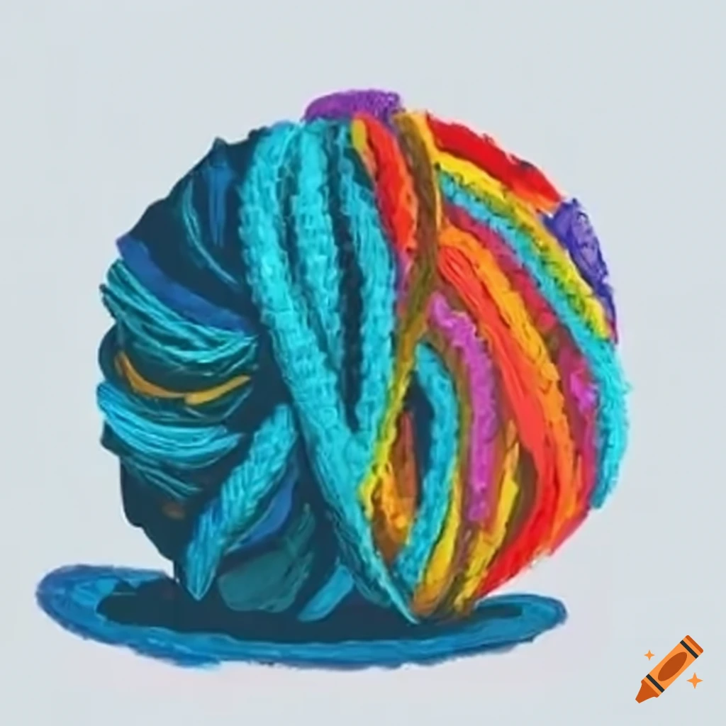 logo of a ball of yarn and knitting needles