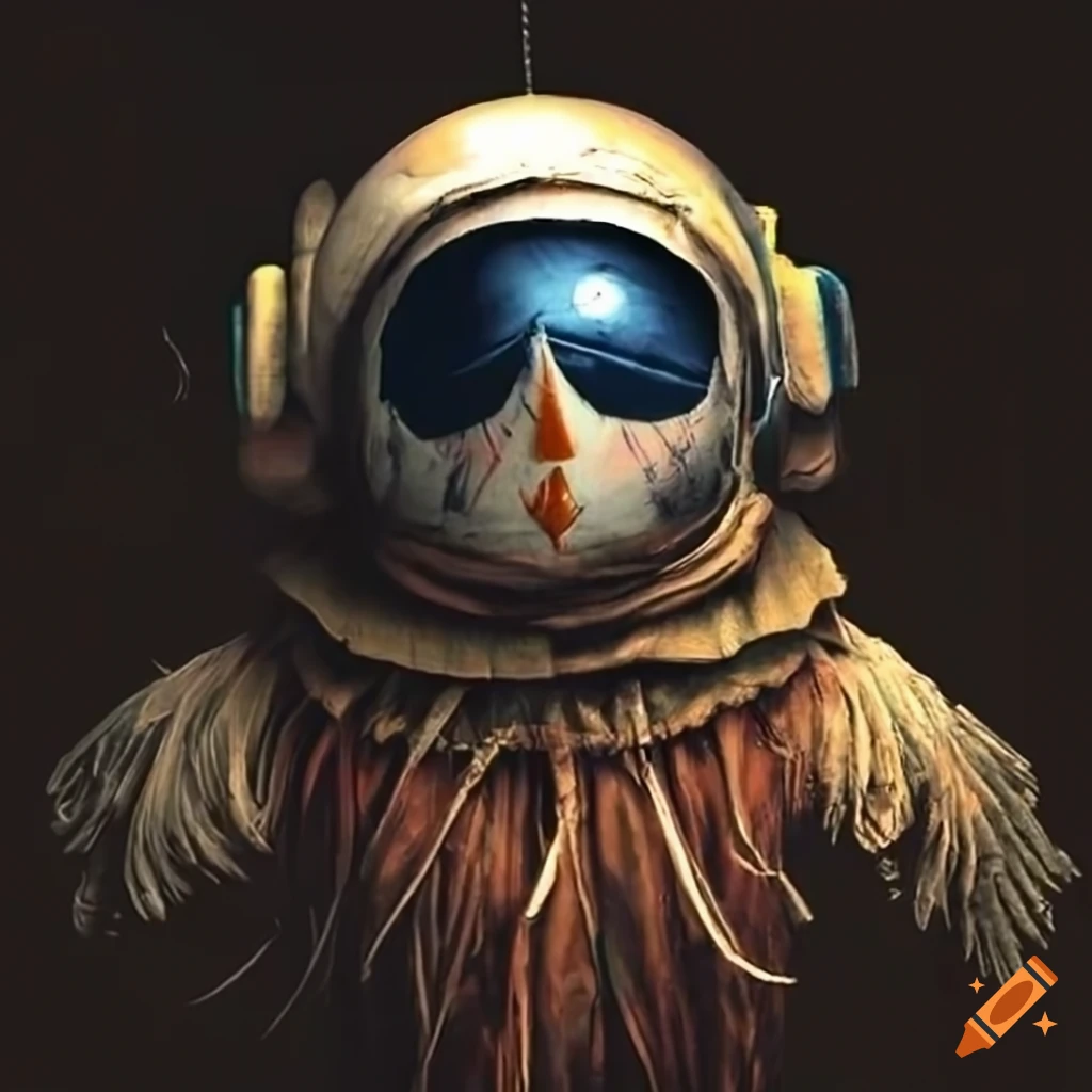 illustration of a scarecrow cosmonaut